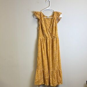 Old Navy Mustard Floral Pattern Top